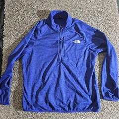 The North Face Pullover Mens Large Blue Canyonlands 1/2 Zip Fleece NF0A5G9W