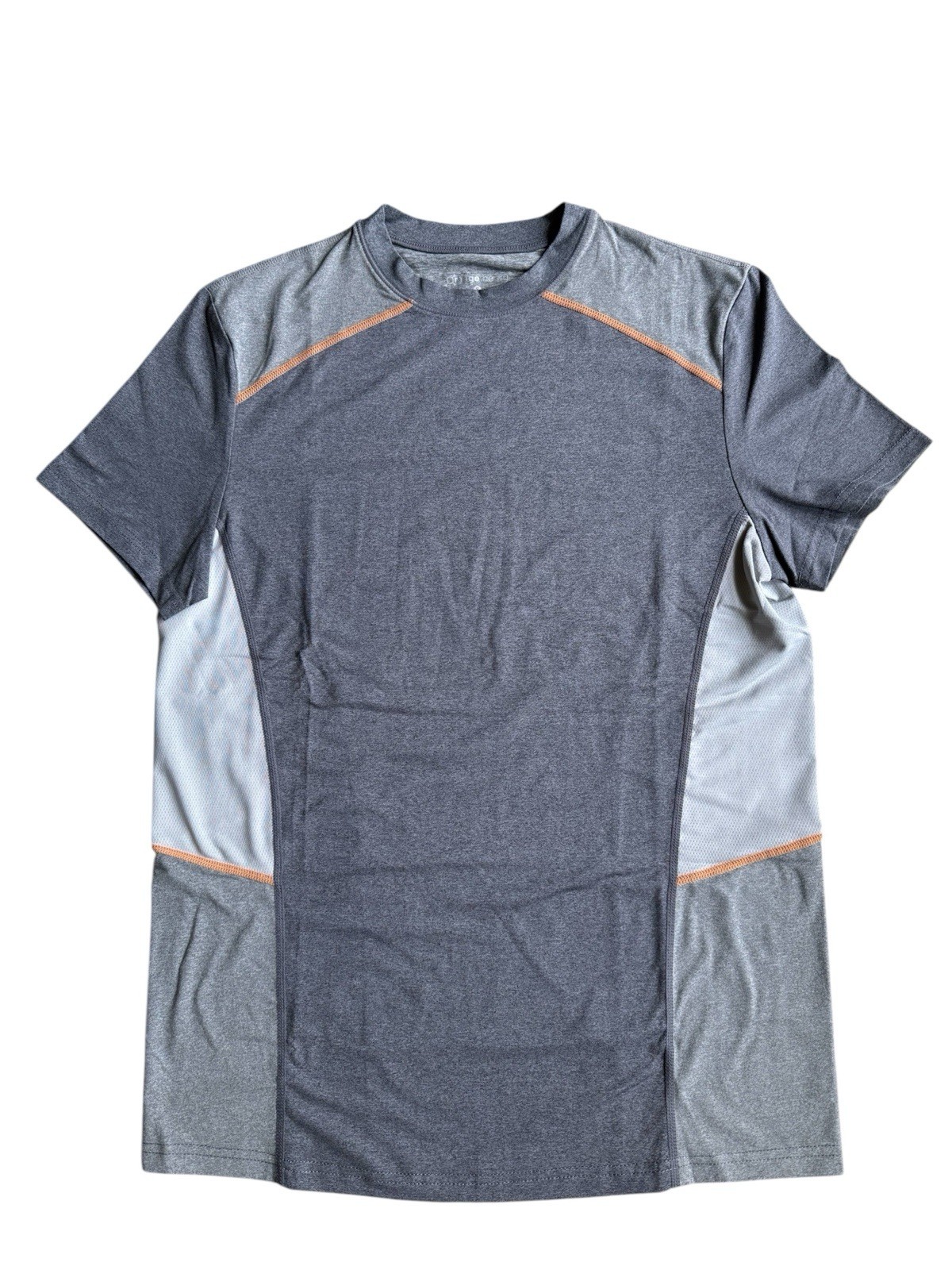 Orange Theory Mens Small Performance Workout Shirt Gray Block Crew Short Sleeve gallery