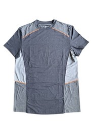 Orange Theory Mens Small Performance Workout Shirt Gray Block Crew Short Sleeve