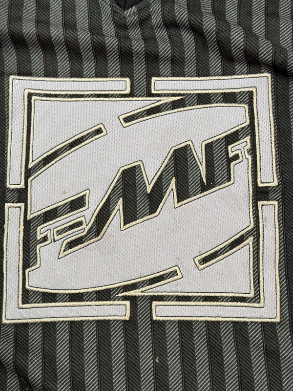 FMF Tank Top Mens Small Gray Stripe Mesh Motocross Jersey Athletic Racing gallery