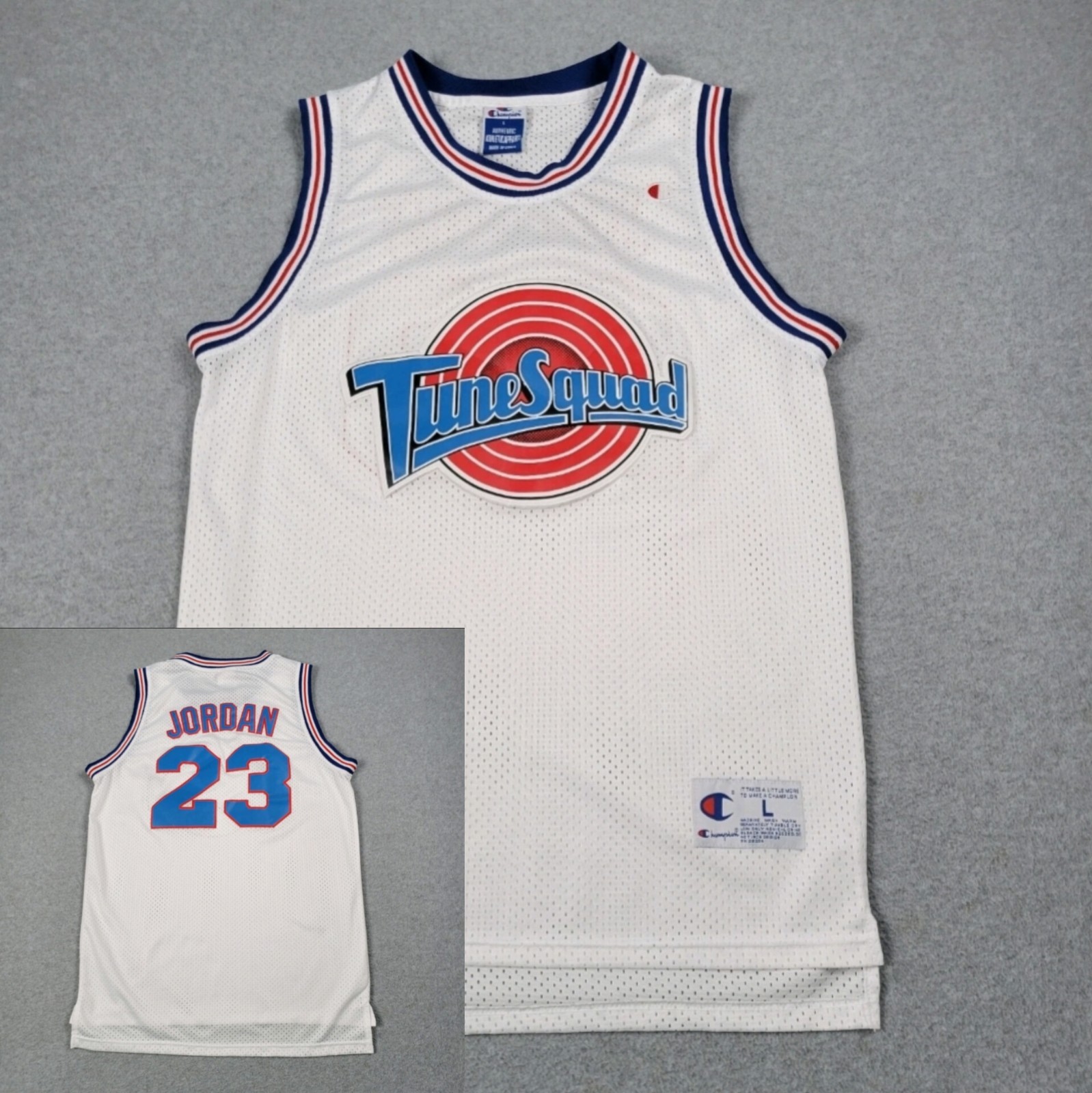 Vintage Michael Jordan Space Jam Basketball Jersey Men Large Champion Tune Squad gallery
