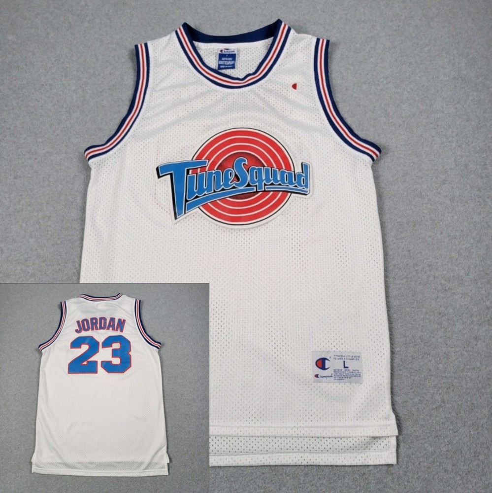 Vintage Michael Jordan Space Jam Basketball Jersey Men Large Champion Tune Squad