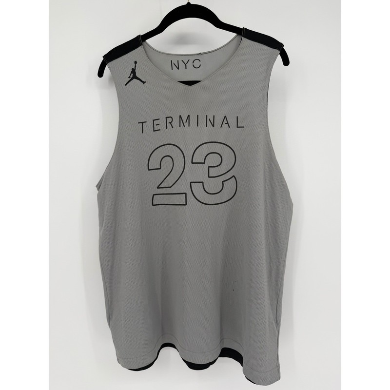 Jordan Brand Terminal 23 NYC Reversible Basketball Jersey Black Grey Mens L gallery