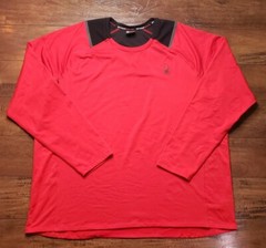 Spyder Active Performance Shirt Mens 2XL Moisture Wicking ProWEB Activewear Red