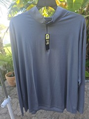 PGA Tour Golf Pullover Mens 2XLarge Quarter Zip Mock Neck Long Sleeve GRAY