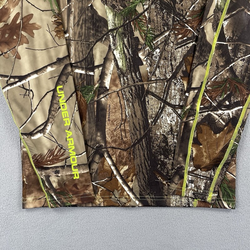 Under Armour Camo Shirt Mens L Hunting Camouflage Heatgear Compression Mock Neck gallery