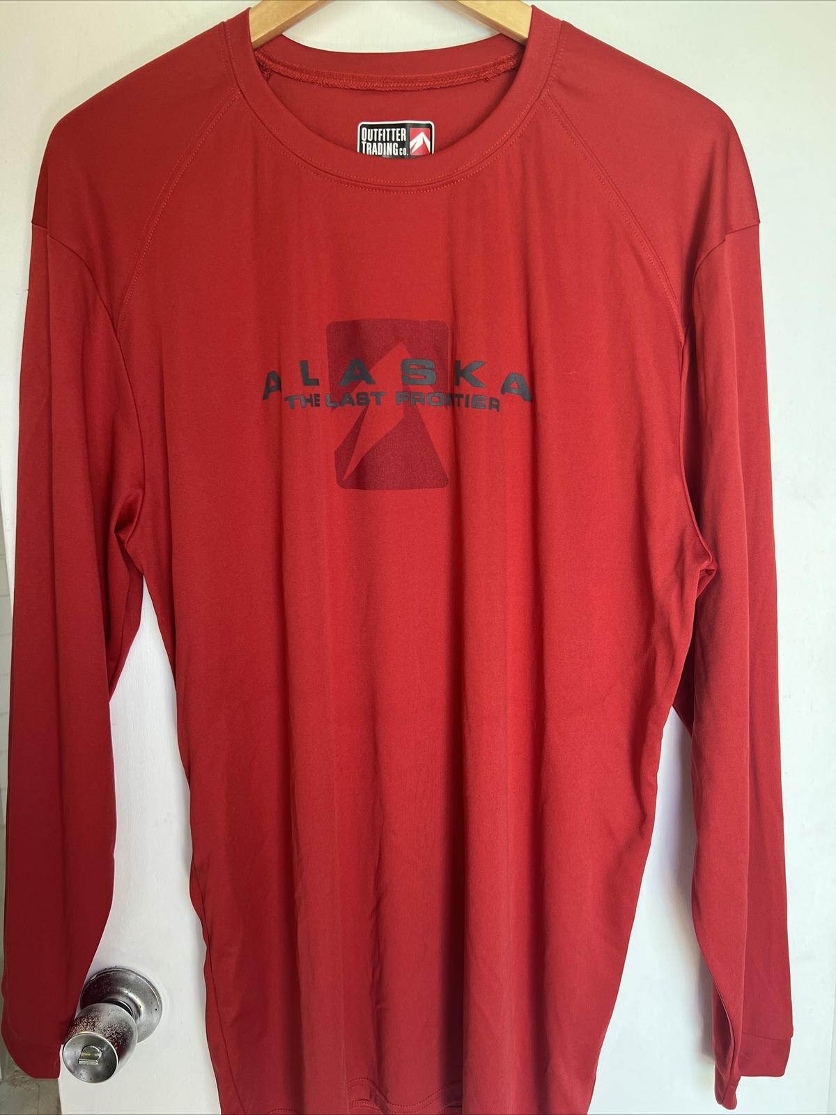 Outfitter Trading T-shirt Mens L Alaska The Last Frontier Athletic Shirt Red 110 gallery