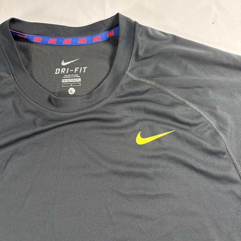 Nike Mens Large Dri-FIT Long Sleeve Training Shirt, Gray Purple Athletic Perf gallery