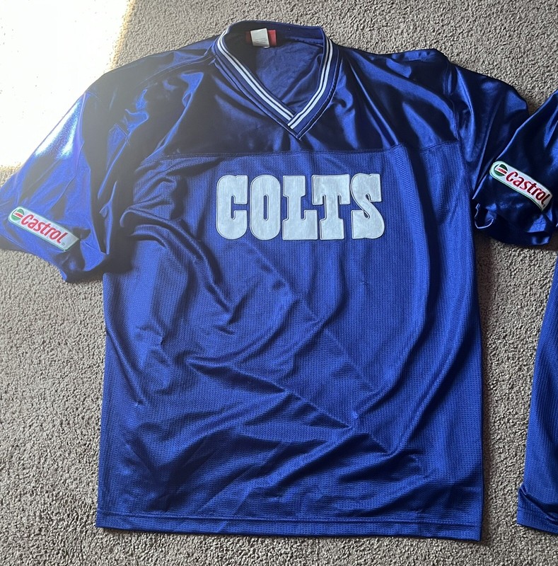 2x NFL Indianapolis Colts Castrol Jersey Logo Patch Vintage One Size Blue gallery