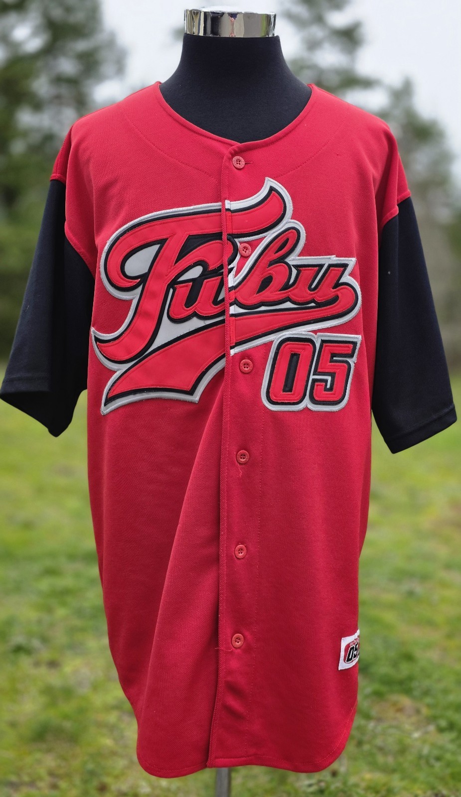 Vintage FUBU League Baseball Jersey Royal Blue 90s Vtg Streetwear Mens Large L gallery