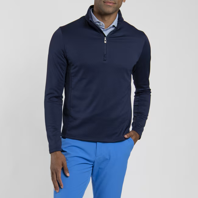 KJUS Men's Hydraulic Midlayer Half-Zip pullover Navy Medium A005594 gallery