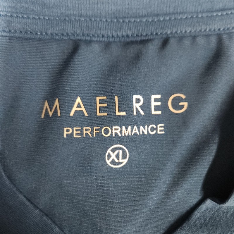 Maelreg Performance Polo Shirt Athletic Men’S Xl Upf 30+ Blue Wicking 147 gallery