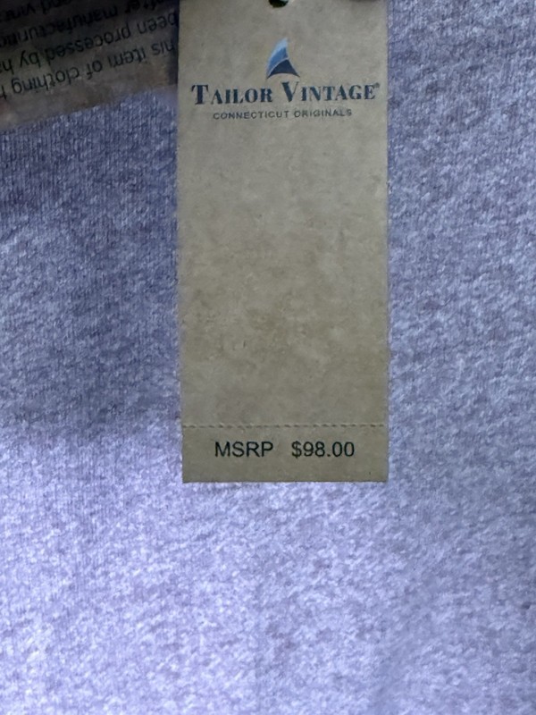 Tailor Vintage Men’s NWT Pink 1/4 Zip Pullover Long Sleeve Size Small gallery