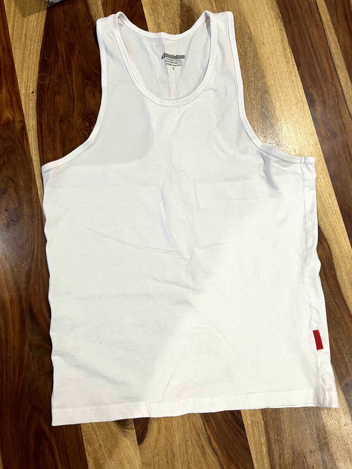 men's aussiebum white singlet shirt small gallery