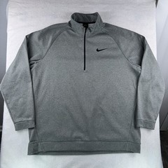 Nike Pullover Mens 3XLT Gray Dri-FIT 1/4 Zip Long Sleeve Pullover Top 860497-091