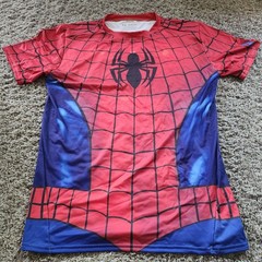 Mens Under Armour SPIDERMAN Compression Shirt Heat Gear Size 2XL