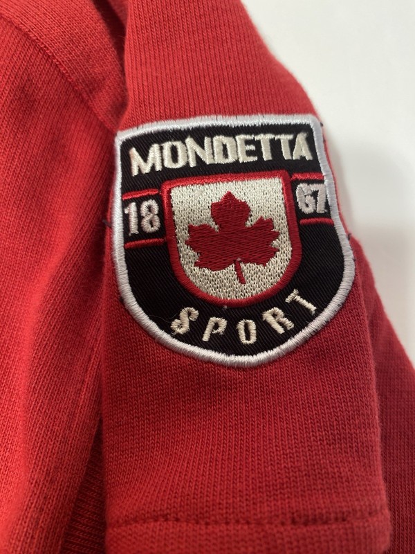Vintage Mondetta Sport Canada Special Edition Jersey Men’s Sz XL Red Black 1867 gallery