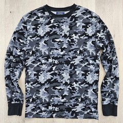Polo Ralph Lauren Thermal Waffle Shirt Mens M Camo Black White Gray Black Pony