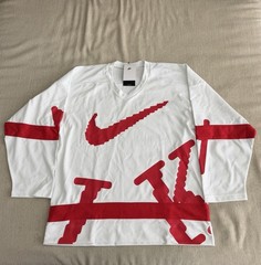 NIKE SPORTSWEAR CLUB HOCKEY JERSEY WHITE/UNIVERSITY RED HV1137-100- MEN SIZE XL