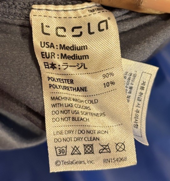 Tesla Long Sleeve Training Shirt Sports Gear, Size M Gray gallery