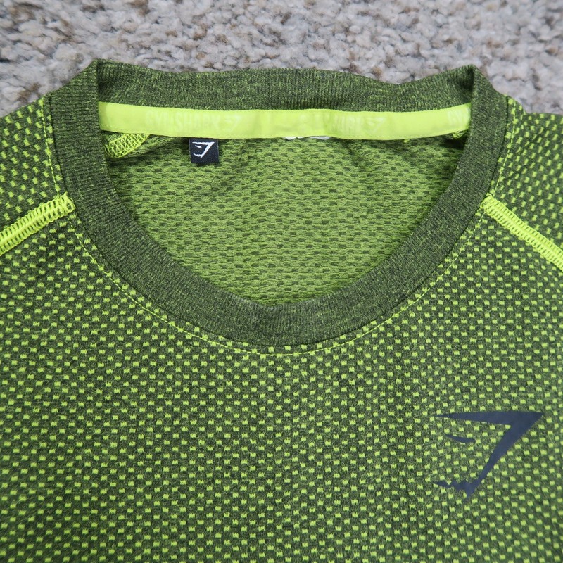 Gymshark Shirt Mens Large Green OG Phantom Seamless Performance Tee David Laird gallery