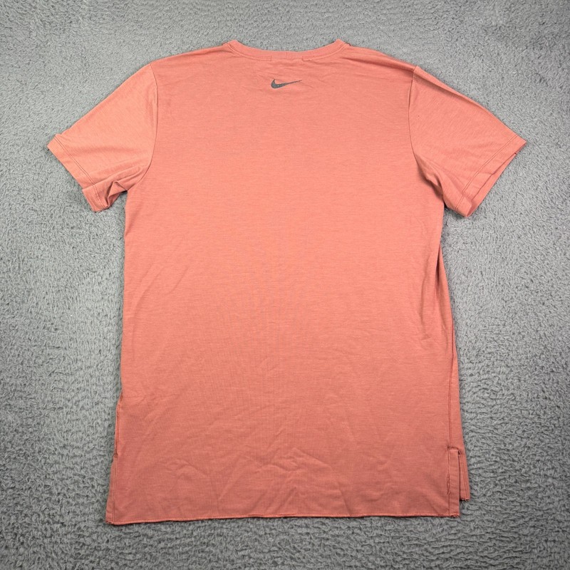 Nike Yoga Dri-fit Shirt Mens S Pink Crew Neck Tee Vented Short Sleeve DM7825-668 gallery