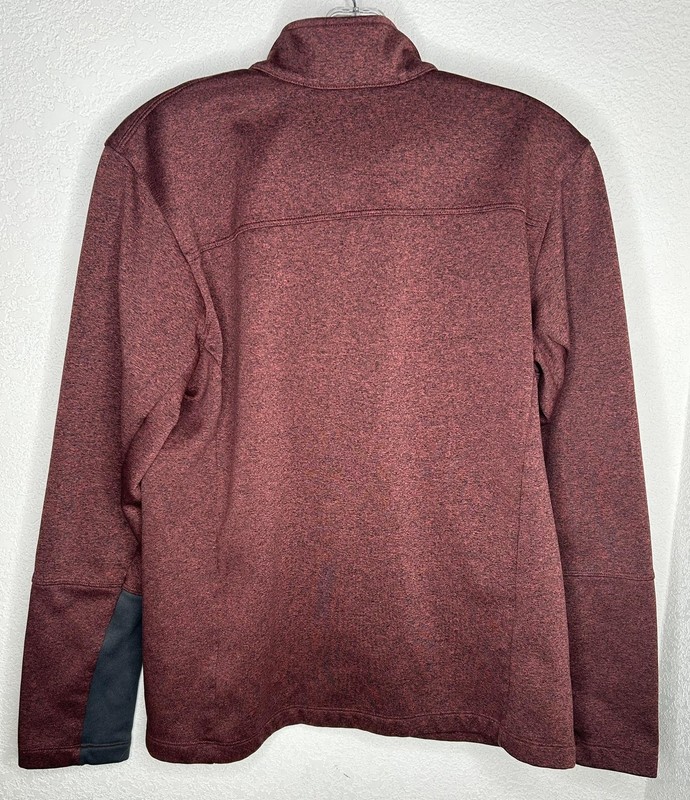 North Face Pullover Mens Medium Rust Fleece Half Zip Hiking Stretch Outdoor gallery