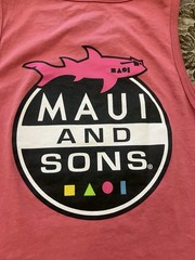 Maui and Sons Dusty PinK Tank Top Size S Men Size M Women NWOT