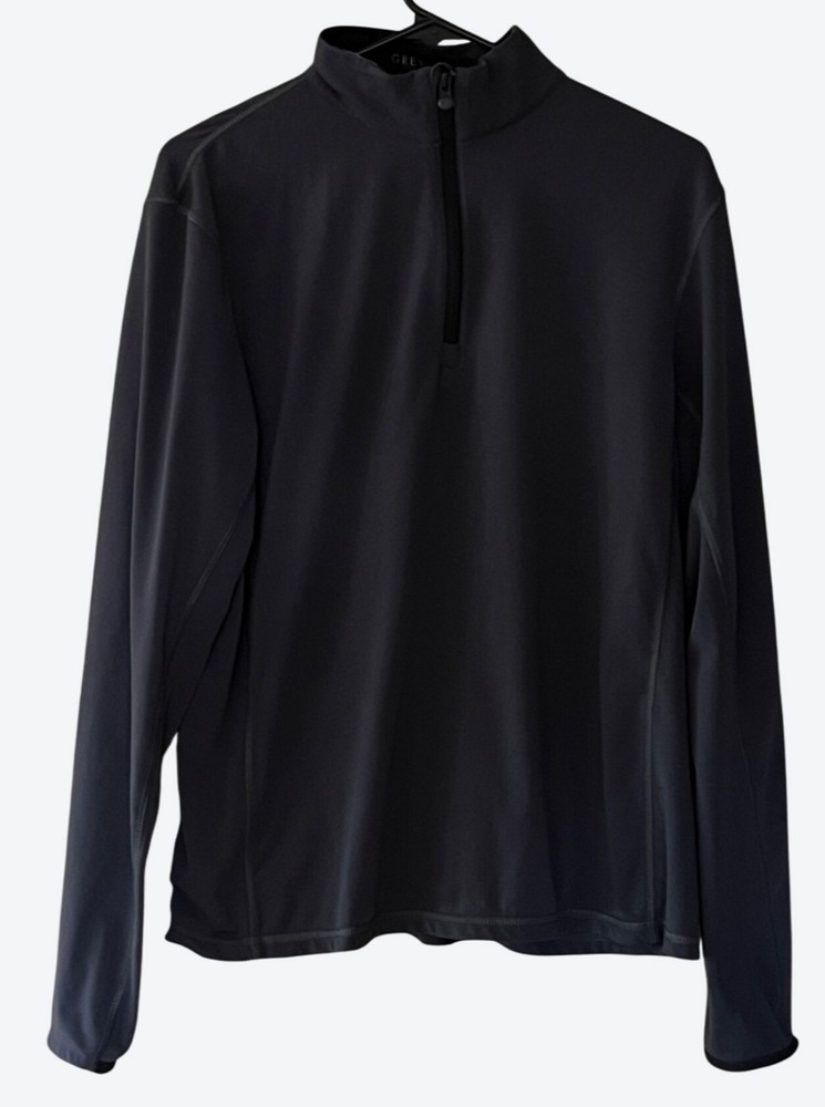 Greyson Mens Small Sequoia Midweight Performance Quarter-Zip Charcoal Gray