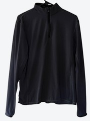 Greyson Mens Small Sequoia Midweight Performance Quarter-Zip Charcoal Gray