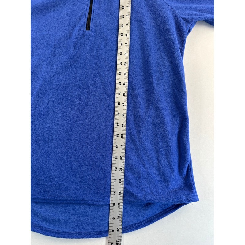 Brooks Running Blue Micro Tech Fleece 1/4 Zip Pullover Athletic Shirt Size Small gallery