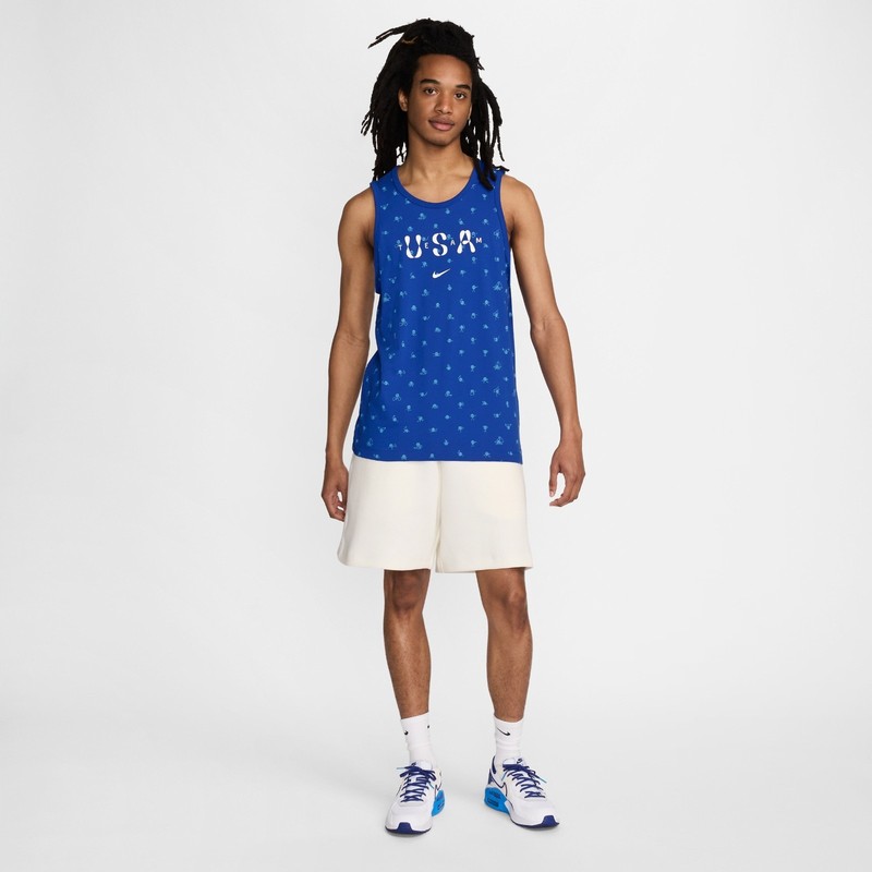 Nike USA Club Blue All Over Print Men's Tank Top Sz XL (FN0879-417) gallery