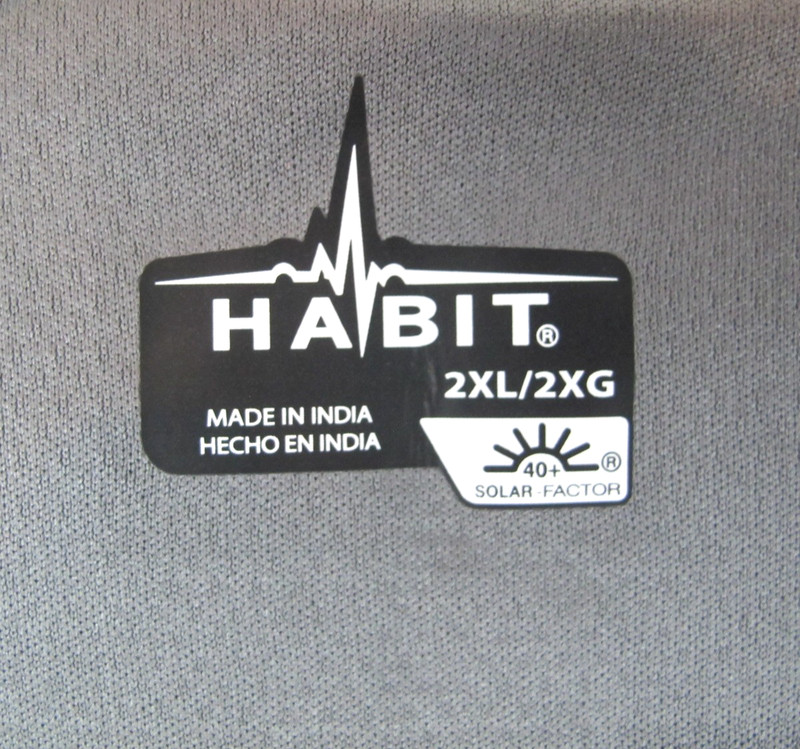 Habit Solar Factor 1/4 Zip Pullover UPF Fishing Performance Shirt Men's 2XL gallery