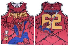 Spider-man Marvel Red Basketball Jersey #62 Mens 3XL New
