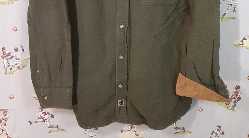 🦌 Legendary Whitetails Chamois Flannel Shirt Mens Size Large Olive Green gallery
