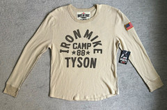 Roots of Fight Bloodlines Mike Tyson Thermal Waffle Knit Long Sleeve Tee XXL
