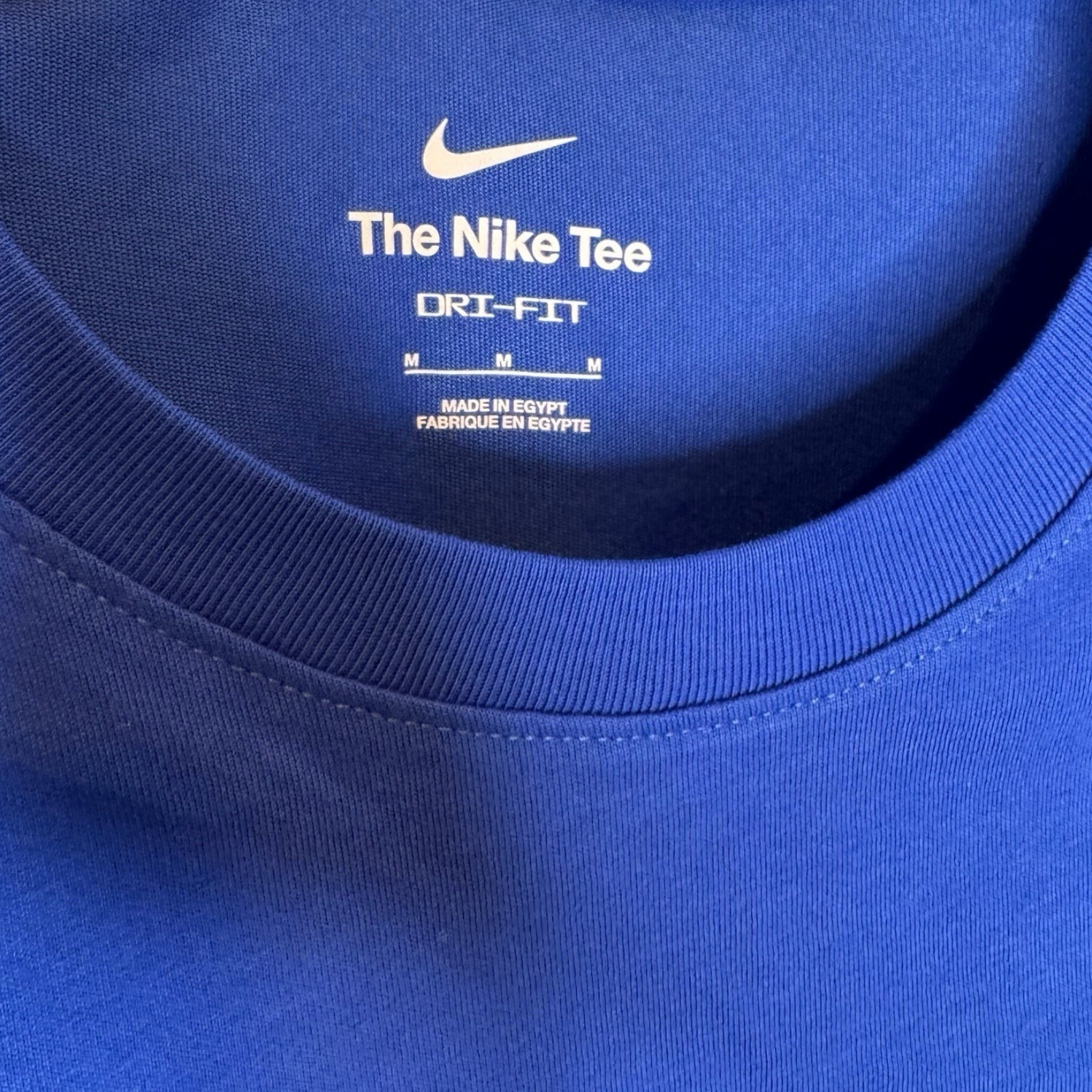 Nike Dri-fit Cotton Crew Solid Game Royal Men’s Size Medium Used gallery