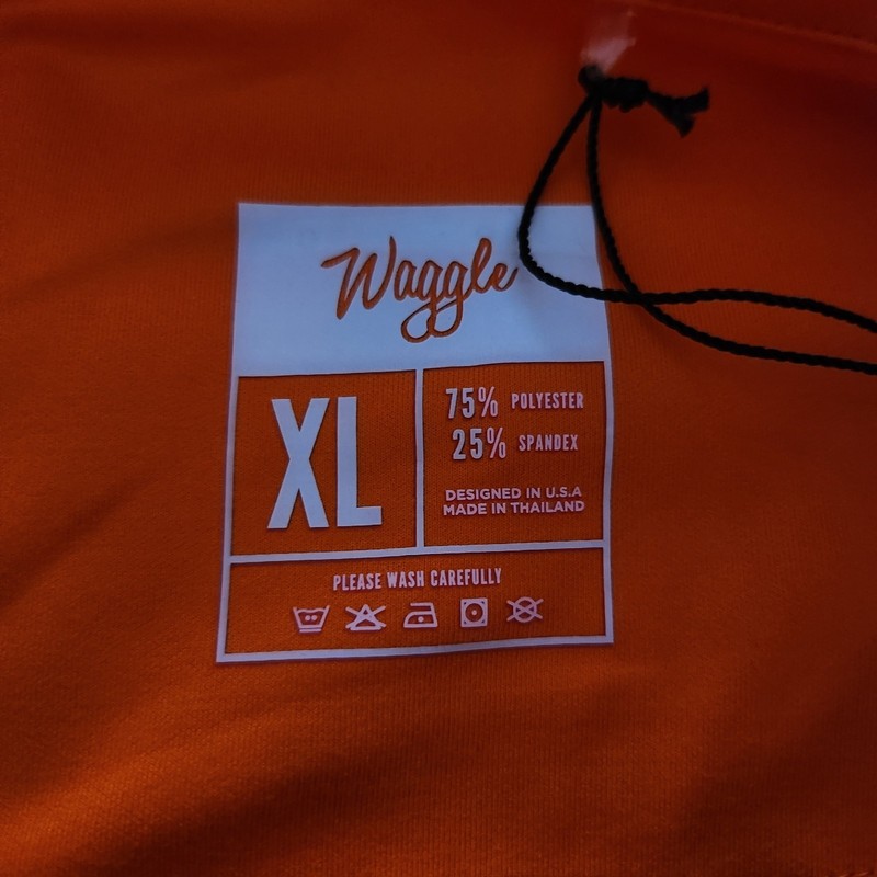 Waggle Golf 1/4 Zip Pullover Mens XL Orange Deer Hunting Performance New W/ Tags gallery