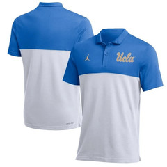 Jordan Light Blue UCLA Bruins Coaches Performance Polo cotton blend sz L NWT