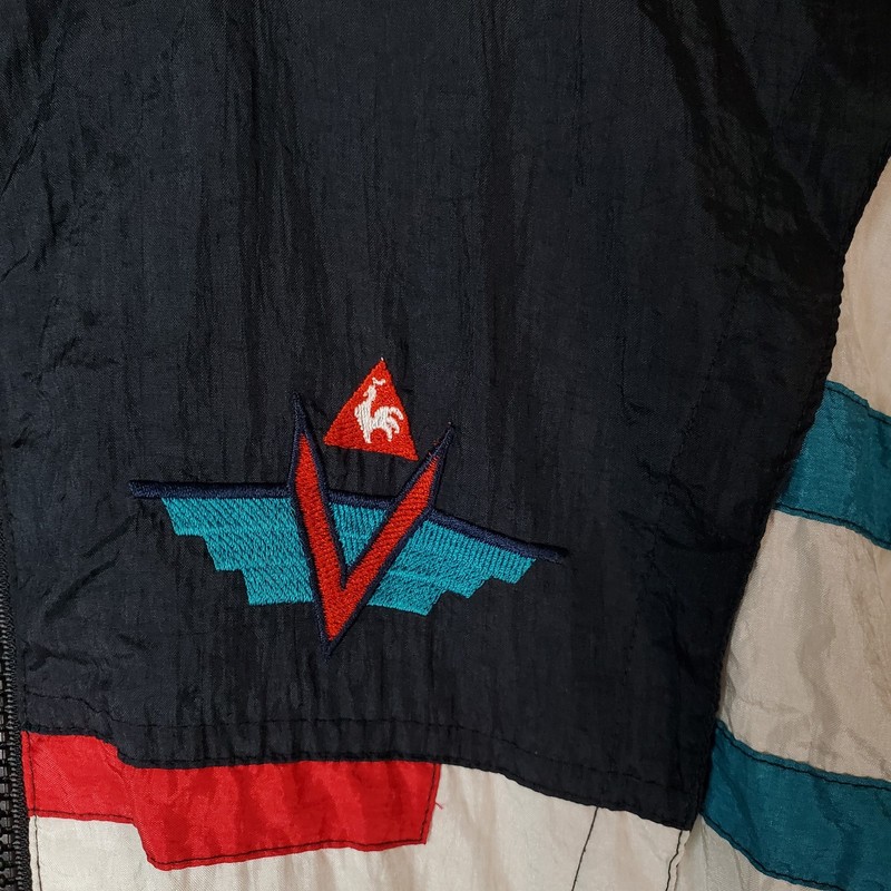 Rare Vintage Le Coq Sportif Big Logo Pullover Blue Red Teal Size XL gallery