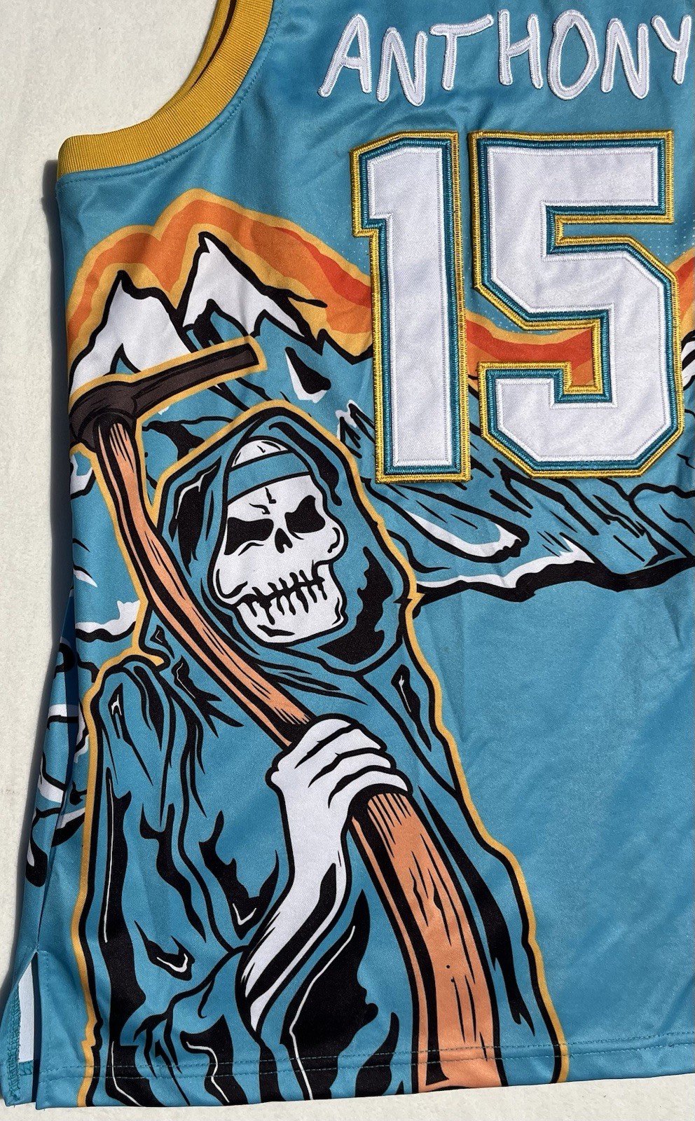 Carmelo Anthony BRAND X Denver Nuggets HOODED ONES Basketball Jersey Size Large gallery