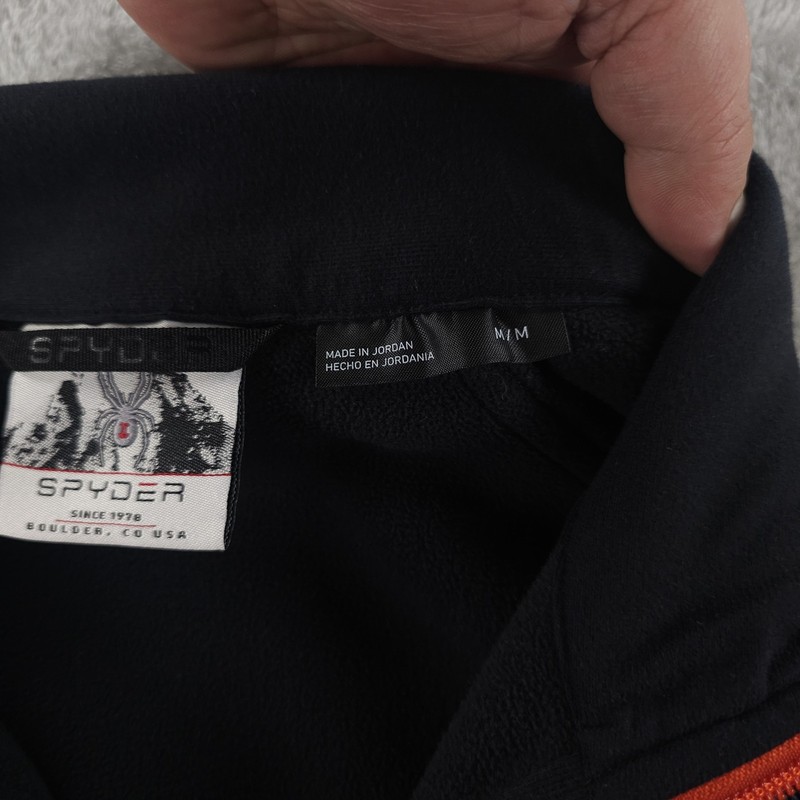 Spyder Pullover Mens Medium Navy Blue 1/4 Zip Fleece Performance Ski Outdoor gallery