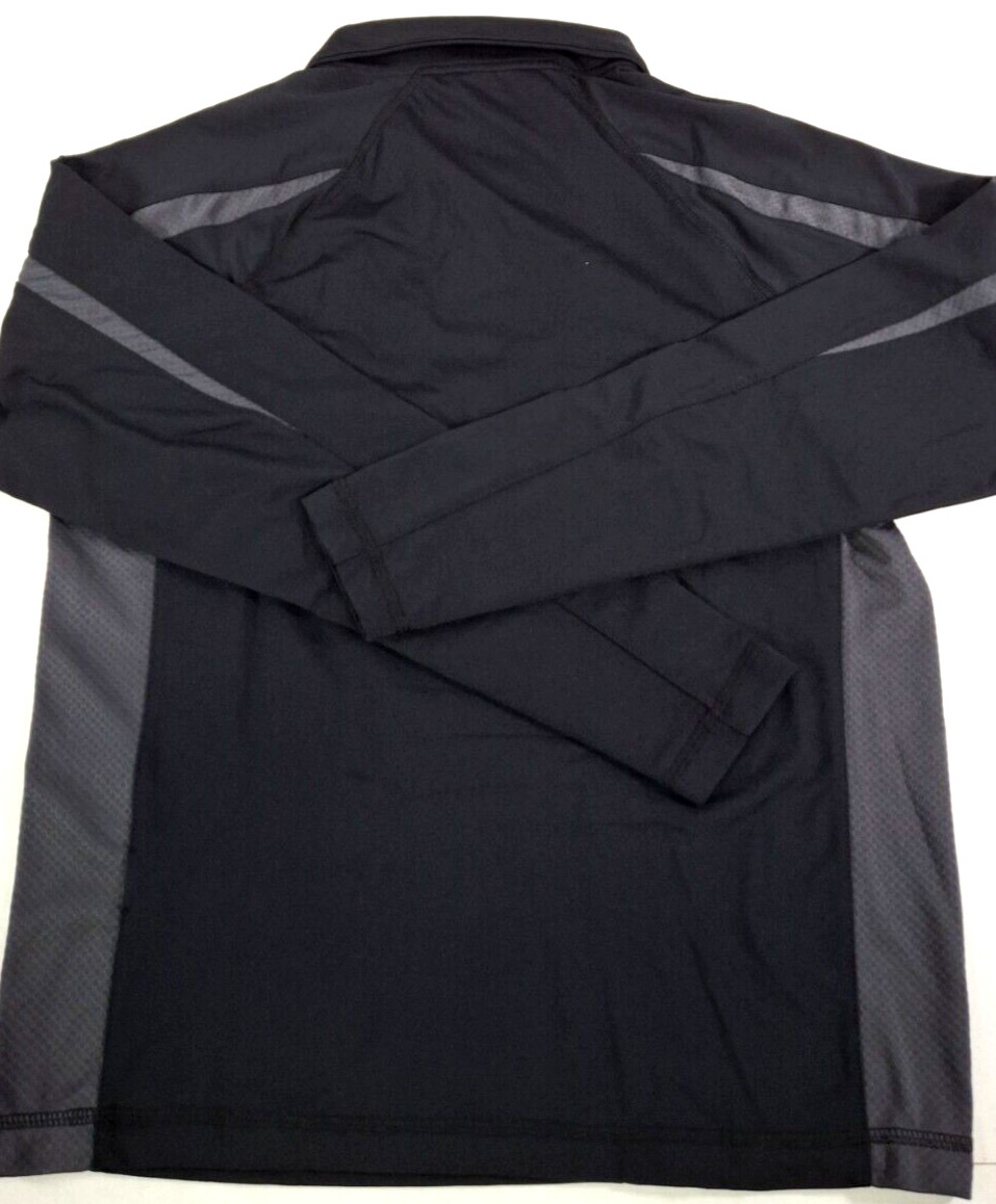 Sport-Tek ST851 Sport Wick Stretch Colorblock Pullovers-Black/Gray Various Sizes gallery