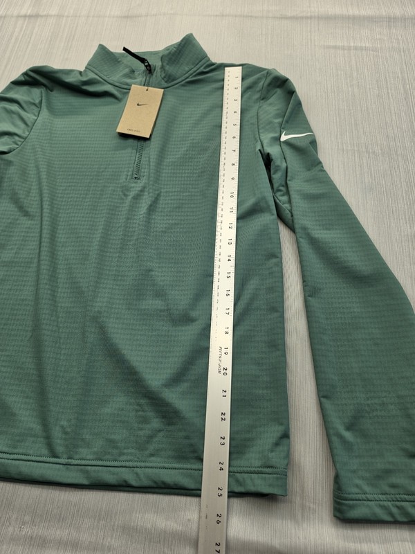 New Nike Golf Dri-Fit Victory 1/2 Zip Shirt Mens Size Small Bicoastal Green $75 gallery