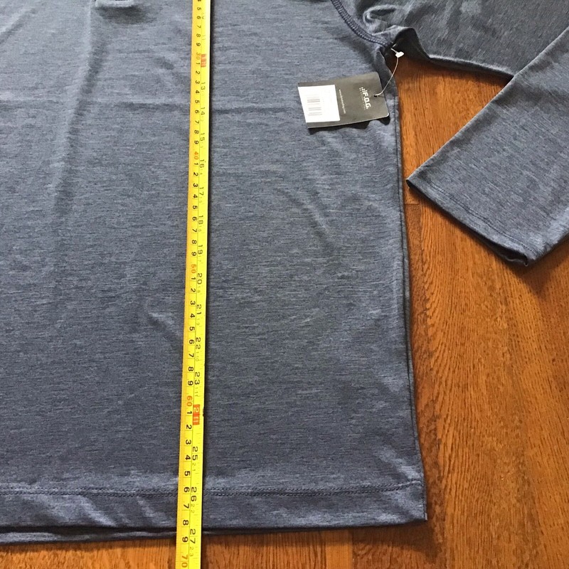 NWT London Fog Mens Top Active Gray Long Sleeve Stretch Size M gallery