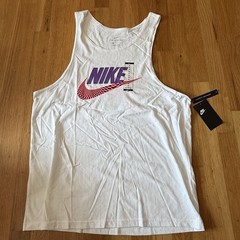 Nike Tank Top Men’s Medium All Day All Night Sleeveless White Active New NWT