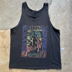 Vintage 90s Ozzy Surfboards Single Stitch Tank Top Surf Tee USA Made Faded Large