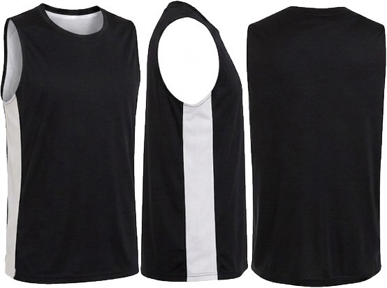 Mens Reversible Basketball Jersey Moisture Wicking UPF 40+ Sleeveless Tee XS-4XL gallery