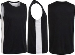 Mens Reversible Basketball Jersey Moisture Wicking UPF 40+ Sleeveless Tee XS-4XL
