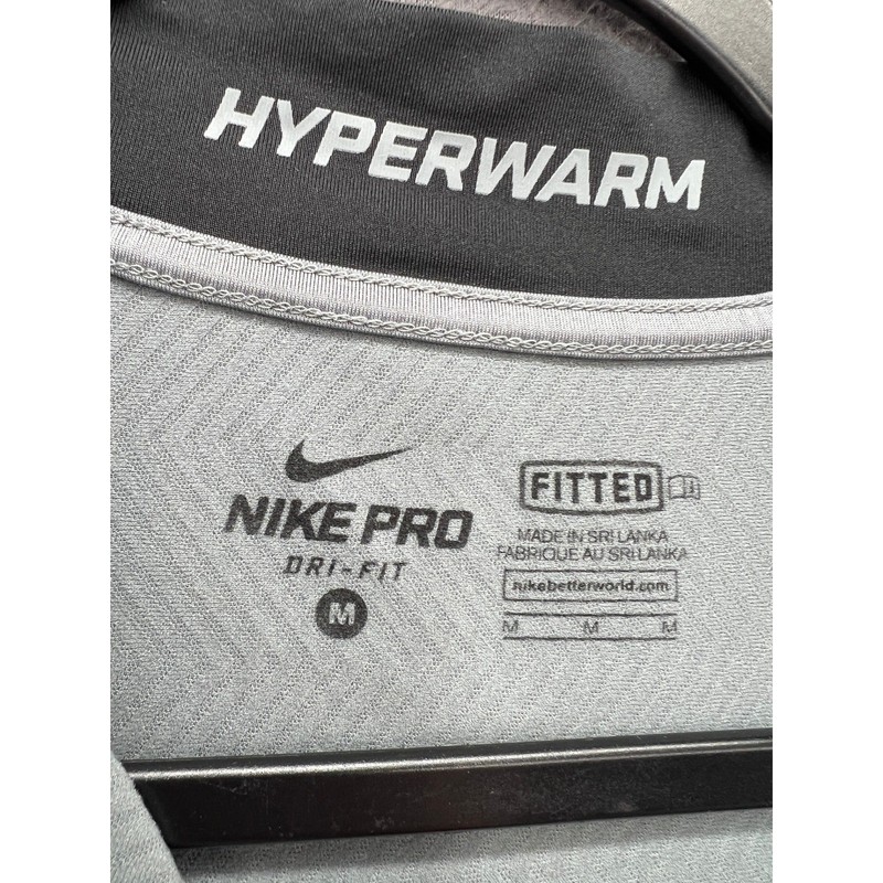 Nike Pro Pullover Hyperwarm US Army Quarter Zip Mens Medium Grey Drifit gallery